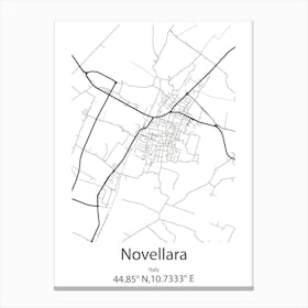 Novellara,Italy Minimalist Map Toile