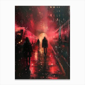 Night On The Tracks Canvas Print