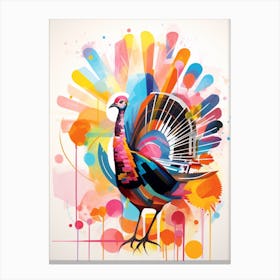Bird Painting Collage Turkey 3 Canvas Print