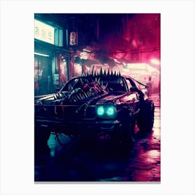 car Futuristic City Canvas Print