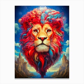 Lion Colorful 1 Canvas Print