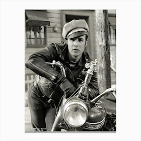 American Actor Marlon Brando As Gang Leader Johnny In The Wild One , Directed By Laszlo Benedek Canvas Print