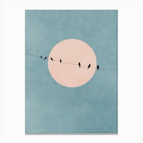 Birds On A Wire Canvas Print