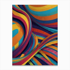 Abstract Wavy Lines 2 Canvas Print