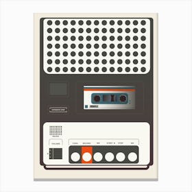 Mono Cassette Recorder Canvas Print