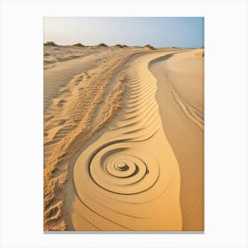 Spiral Sand Art Canvas Print
