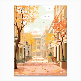 Abu Dahbi In Autumn Fall Travel Art 1 Canvas Print