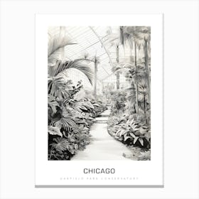 Garfield Park Conservatory 2, Chicago B&W Poster Canvas Print