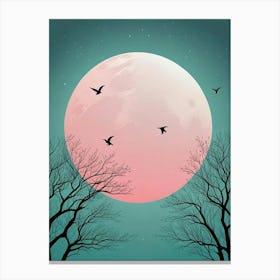 Fly Away Moon Scene (9) Canvas Print