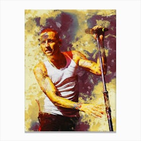Smudge Linkin Park At The Carnivores Tour, Dte Energy Music Theatre, Clarkston, Mi 08 30 14 Canvas Print