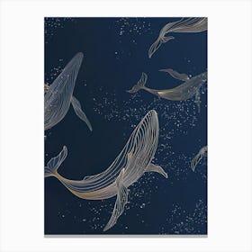 Humpback Whales Canvas Print