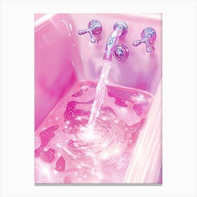 Pink Bath 3 Canvas Print