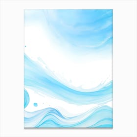 Blue Ocean Wave Watercolor Vertical Composition 61 Canvas Print