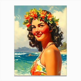 Hawaii Girl  Canvas Print