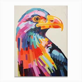 Colourful Bird Painting Crested Caracara 2 Canvas Print