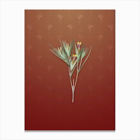 Vintage Witsenia Maura Botanical on Falu Red Pattern n.1242 Canvas Print