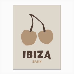 Ibiza Neutral Brown Canvas Print