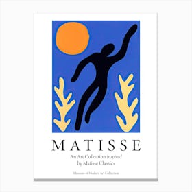 A Blue Dancer, Cut Out, The Matisse Inspired Art Collection Poster Canvas Print