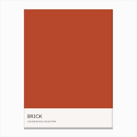 Brick Colour Block Poster Canvas Print