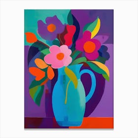 Colorful bouquet of Flowers In A Vase Stampe su tela