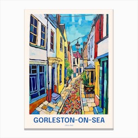 Gorleston On Sea England 5 Uk Travel Poster Canvas Print