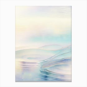Water Ripples Waterscape Gouache 1 Canvas Print