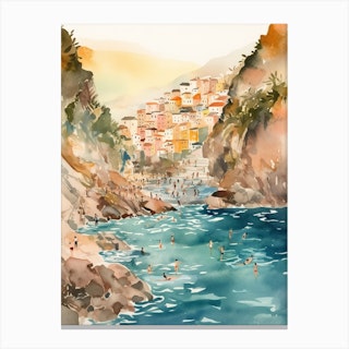Summer In Cinque Terre Canvas Print
