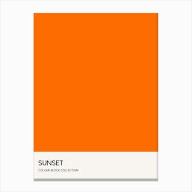 Sunset Colour Block Poster Canvas Print