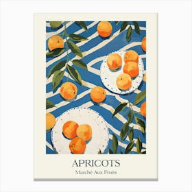 Marche Aux Fruits Poster Apricots Fruit Summer Illustration 3 Canvas Print