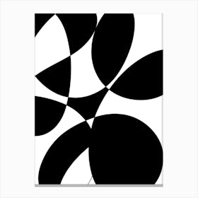 Abstract Black And White Canvas Print