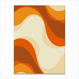 Orange Wavy Pattern Canvas Print