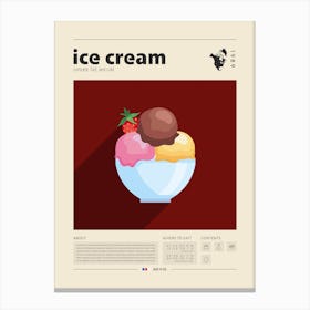 Ice Cream Plan Canvas Print