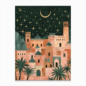 Moroccan City At Night 1 Canvas Print