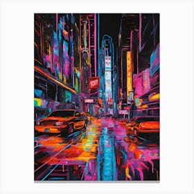 New York City At Night Canvas Print