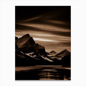 Black And White Mountainscape 2 Canvas Print