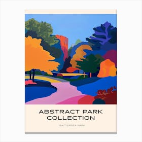 Abstract Park Collection Poster Battersea Park London 3 Canvas Print