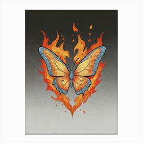 Butterfly On Fire Canvas Print Canvas Print