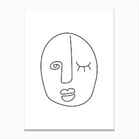 Portrait Of A Face Canvas Print