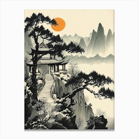 Chinese Landscape Painting Canvas Print