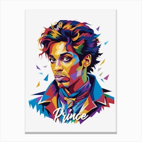 Prince 02 Portrait Music Icon WPAP Pop Art Style Canvas Print