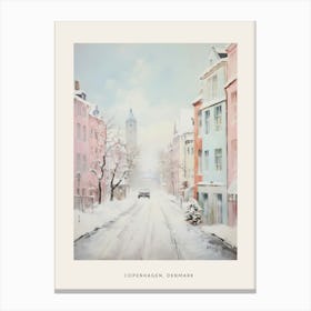 Dreamy Winter Painting Poster Copenhagen Denmark 7 Canvas Print