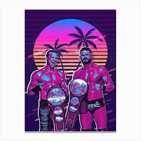 Ziggler And Roode 80s Retro Canvas Print