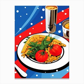 Pop Art Cartoon Food 2 Canvas Print