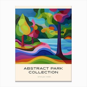 Abstract Park Collection Poster Stanley Park Vancouver Canada 2 Canvas Print