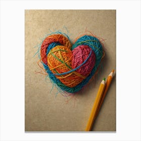Heart Of Yarn 10 Canvas Print