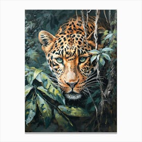 Floral Ornamental Leopard 1 Canvas Print