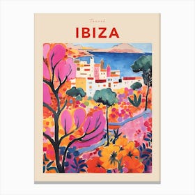 Ibiza Spain 4 Fauvist Travel Poster Canvas Print