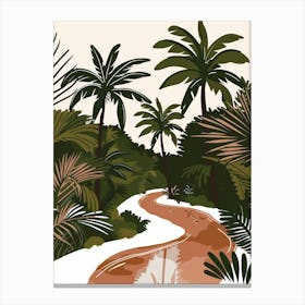 Palm Trees In The Jungle Canvas Print