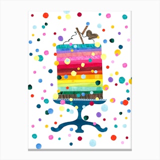 Rainbow Cake  Canvas Print