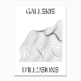 Abstract Lines Art Poster 11 Canvas Print
